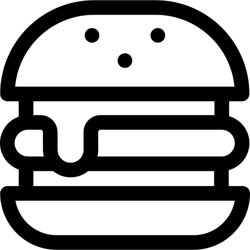 Line drawing of an hamburger