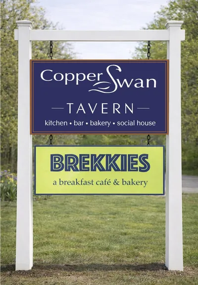 Sign outside the restaurant